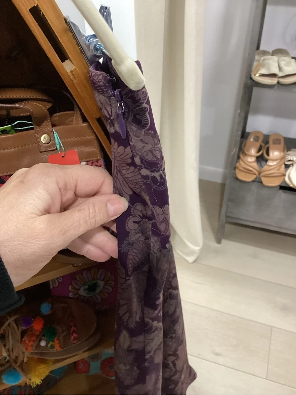 Kate Hill Plum Floral Maxi Skirt Size 8